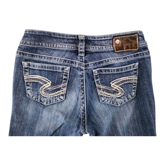 Silver Jeans Woman's Size 29X32 Suki Slim Boot Mid Rise Medium Wash - Picture 2 of 9